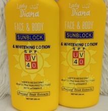 Lady diana face & body sunblock & whitening lotion SPF UV 40